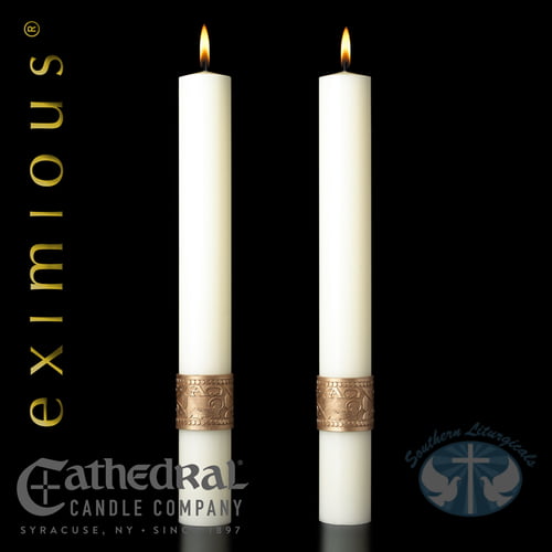 Cross of Erin Complementing Candles- Pair