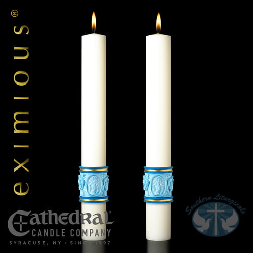 Most Holy Rosary Complementing Candles- Pair