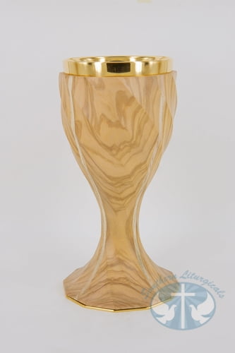 ELC 250 01 Torsion Olive Wood Chalice