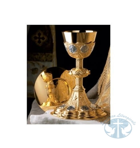 Stations of the Cross Chalice and Paten by Molina - Item 2465
