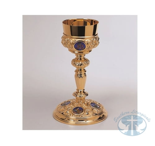 Four Evangelists with Fire Enamels Chalice by Molina - Item 2936