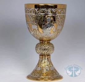 Tassilo Chalice and Matching IHS Paten - Bi-Color -186CH