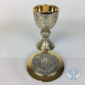 Tassilo Chalice and Matching IHS Paten - Bi-Color -186CH