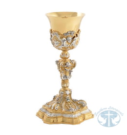 Tulip Cup Baroque Bicolor Chalice with Paten- 166BC