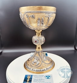 ELC 622 Chalice Last Supper Crucifixion and Evangelists- Bicolor