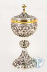 ELC 622 Chalice Last Supper Crucifixion and Evangelists- Bicolor