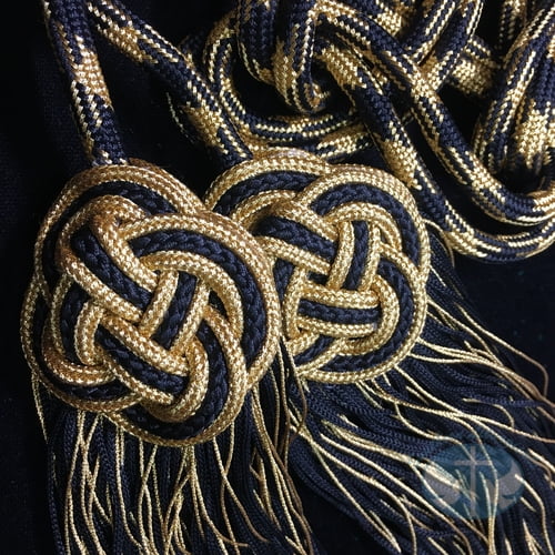 Cincture- Braided Knot Gold and Black Cincture