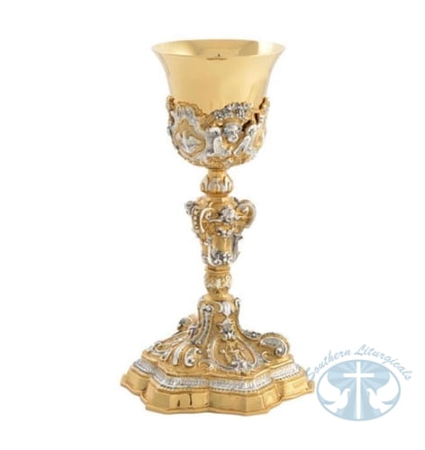Tulip Cup Baroque Bicolor Chalice with Paten- 166BC