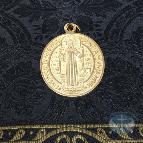 St. Benedict Medal -Gold Toned 2 inch