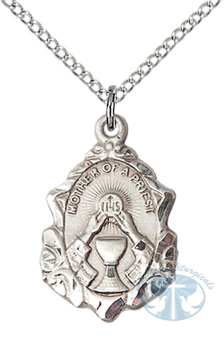 Mother of a Priest Necklace- Sterling Curb Chain