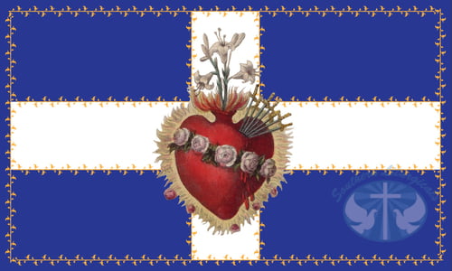 August- The Immaculate Heart of Mary Flag
