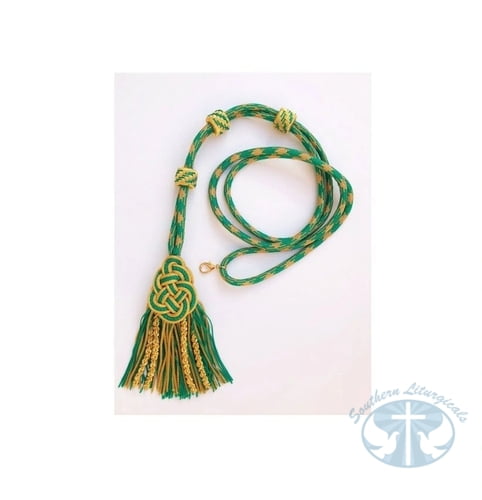 Pectoral Cross Cord- Green Gold - Item BB-349