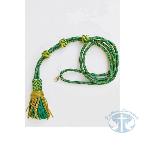 Pectoral Cross Cord- Green Gold - Item BB-FD321