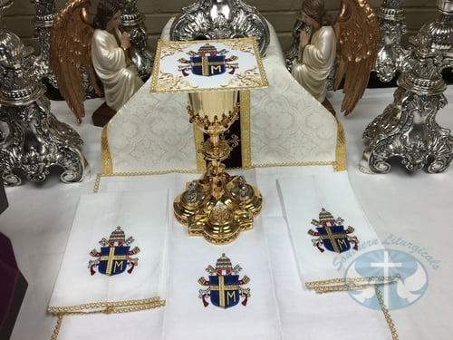 St. Pope John Paul II Altar Linen Set - 100% Italian Linen