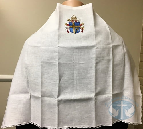 St. Pope John Paul II Amice - Fine Italian Linen