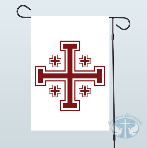 Jerusalem Cross Garden Flag