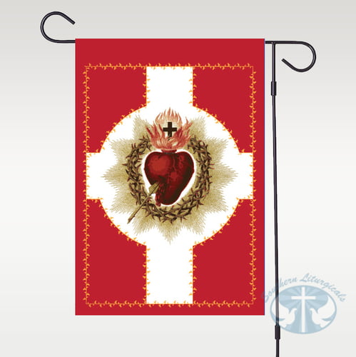 June- The Most Sacred Heart of Jesus Garden Flag