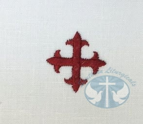Red Cross Amice - Italian Linen