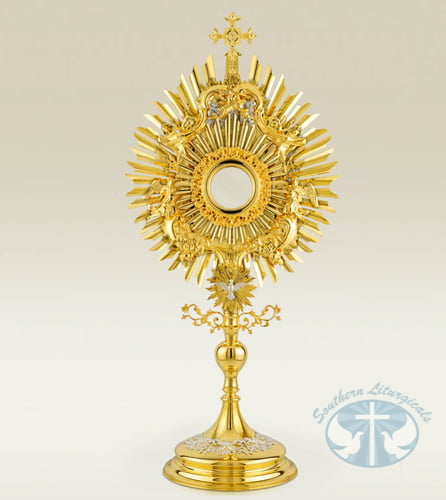 Baroque Style Monstrance DJR-7466 - Gold Plated
