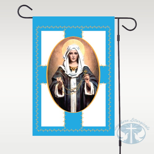 October - Our Lady of the Rosary Garden Flag