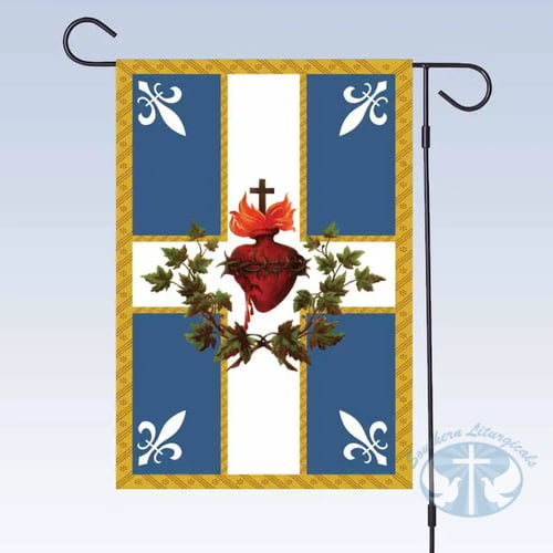 Quebec Sacred Heart Garden Flag- Carillon Sacré-Coeur