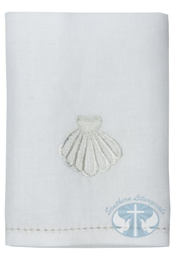 Cotton Baptismal Napkin - Shell Design