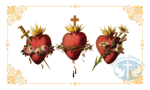 Three Holy Hearts Flag