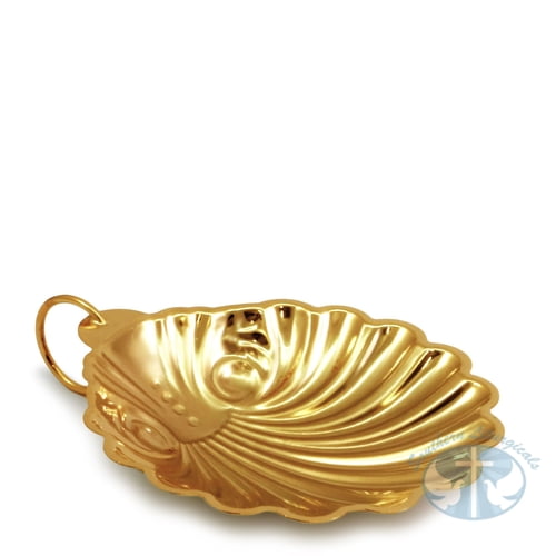 Baptismal Shell with Ring- Gold Finish