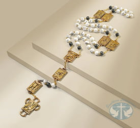 Holy Door Rosary in Antique Gold– Ghirelli® Jubilee Edition with 16 Panel Meditations