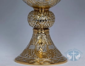 Tassilo Chalice and Matching IHS Paten - Bi-Color -186CH