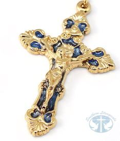 Miraculous Medal Gold Enamel Rosary