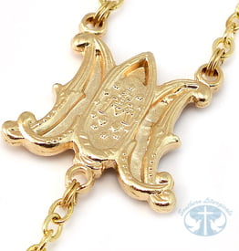 Miraculous Medal Gold Enamel Rosary
