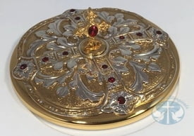 Life of Christ Ciborium with Red Swarovski Crystals - Style 174CIB