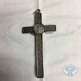 St. Benedict Wall Cross - 4.5 Inch Black and Silver
