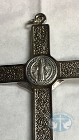 St. Benedict Wall Cross - 4.5 Inch Black and Silver