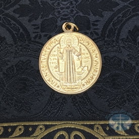 St. Benedict Medal -Gold Toned 2 inch