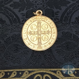 St. Benedict Medal -Gold Toned 2 inch