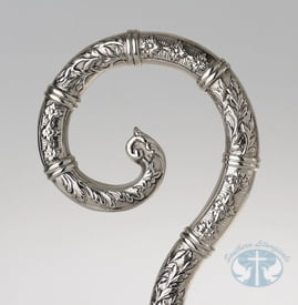 Crosier- Ornate Silver Plated