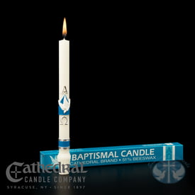 51% Beeswax Baptismal Candle