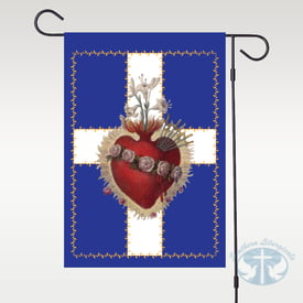 August- The Immaculate Heart of Mary Garden Flag