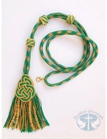 Pectoral Cross Cord- Green Gold - Item BB-349