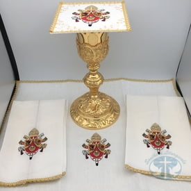 Pope Benedict XVI Embroidered Altar Linen Set