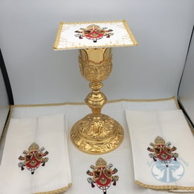 Pope Benedict XVI Embroidered Altar Linen Set