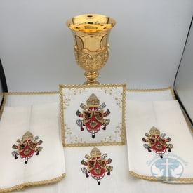 Pope Benedict XVI Embroidered Altar Linen Set