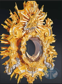 Baroque Style Monstrance DJR-7423 - Gold Plated