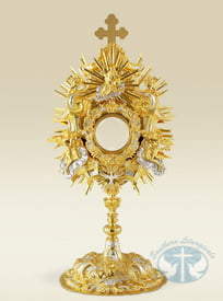 Baroque Style Monstrance DJR-7423 - Gold Plated