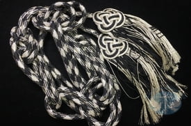 Cincture- Braided Knot Silver and Black
