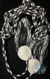 Cincture - Flat Knot Silver and Black