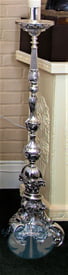 Candlesticks and Altar Crucifix - Silver Plated