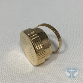 Single Oil Stock w/Ring- Brass w/Gold Finish